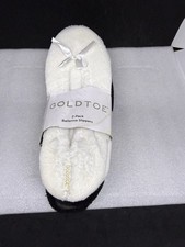 NWT Women's Gold Toe Terry Ballerina Slippers 2 Pack Size Medium 8