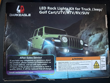 LD DARKEAGLE RGB LED Rock Lights Kit - Multi-Color Underglow for Jeep Truck ATV
