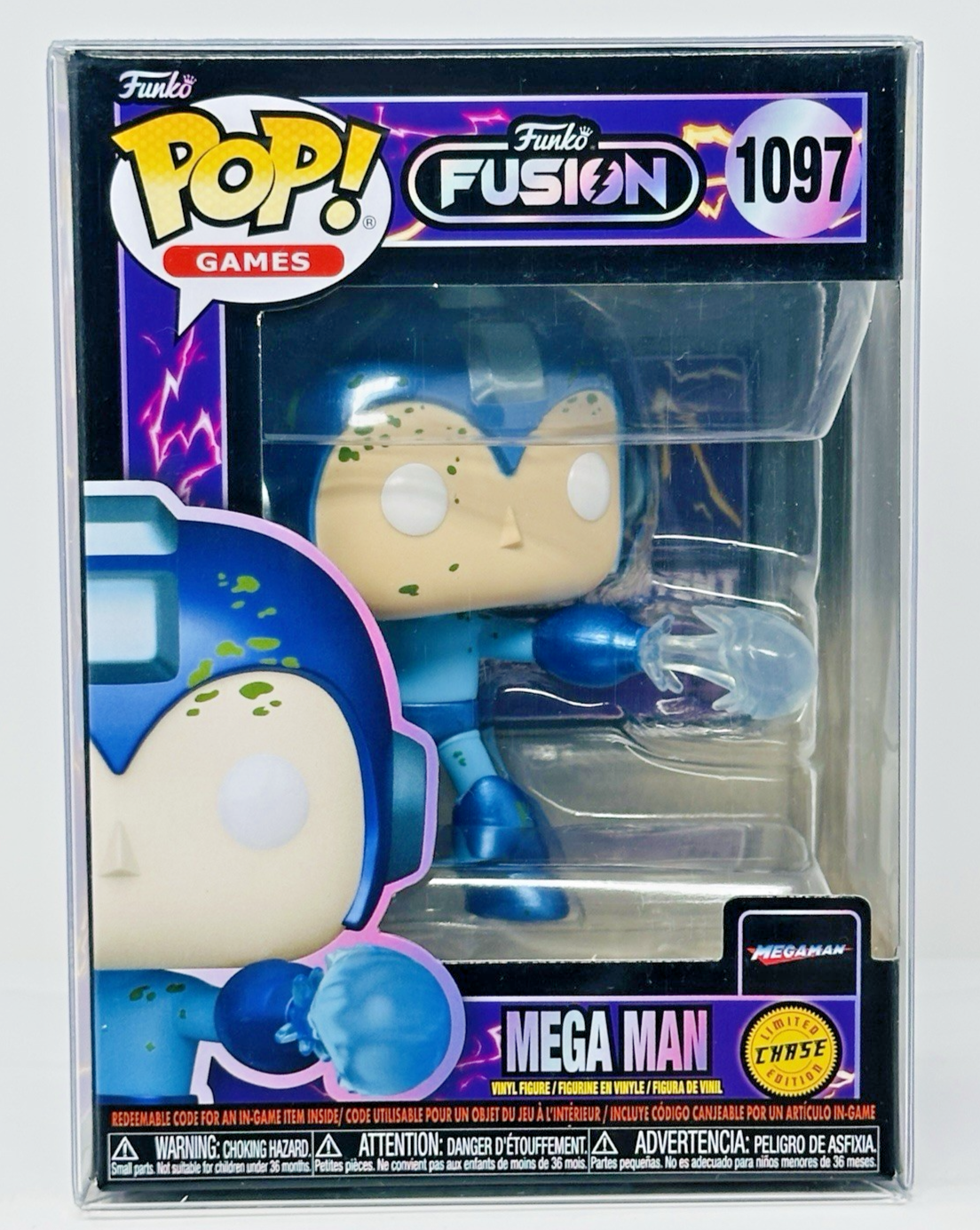 Funko Pop! Fusion Vinyl: Mega Man - Mega Man (CHASE) #1097 with Protector - New