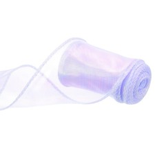 2.4" 3 Yard Sheer Organza Ribbon Shimmer Chiffon Tulle Ribbons Purple