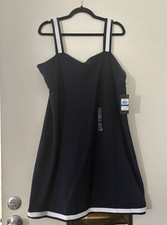 Tommy Hilfiger Women's Striped-Strap French Terry Sneaker Dress XL Blue $60