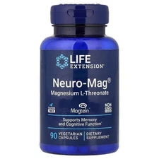 NEW Life Extension Neuro-Mag,Magnesium L-Threonate, 90 Vegetarian Capsules