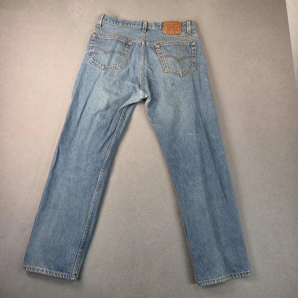 Vintage Levis 501 Jeans Mens 30x28 0000 Raw Denim Made in USA 90s Tag 35x32 - Image 2 of 4
