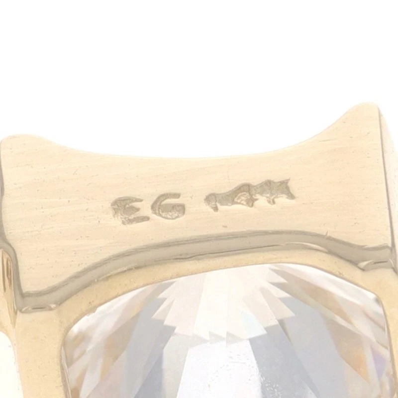 Кулон из желтого золота с одним цирконием круглый бриллиант 14 карат 0,90 карата - Изображение 4 из 4