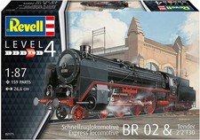 Revell 1/87  Express Locomotive BR02 & Tender 2'2' T30 Train Model Kit