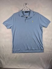 Polo Ralph Lauren Light Blue Short Sleeve Polo Shirt with Yellow Pony Logo, Size