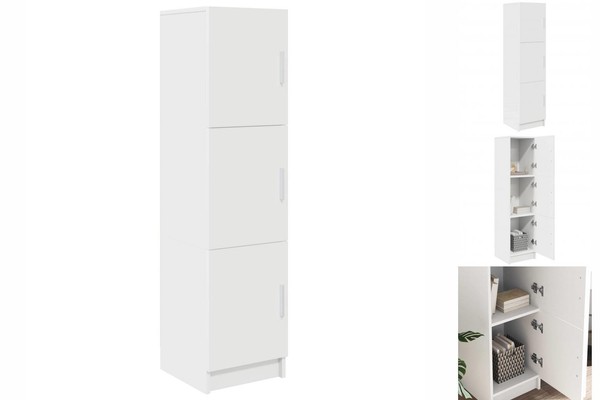 Hochschrank Highboard Buffetschrank Anrichte Weiß MDF Holz Mittel WeißEs Sideboa-image