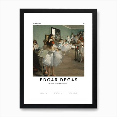 Der Tanzkurs - Edgar Degas Kunst P gerahmtes Wandbild Poster Leinwanddruck Bild