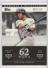 2007 Topps Moments & Milestones 3/150 Derek Jeter (1996 AL ROY 183 Hits) HOF 0w8