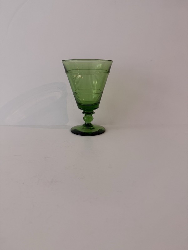 Heisey Moongleam  #1170 Pleat and Panel  Luncheon Goblet
