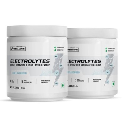 Wellcore Elektrolyte Pulver 200gm je 2er Pack