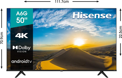 Hisense 50型 テレビ 50A6G Hisense 50A6G 50-Inch 4K Ultra HD Android Smart TV with Alexa