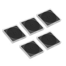Coin Snap Holder Coin Case Storage Square Fit 19-39mm Coins, 5pcs Clear Black