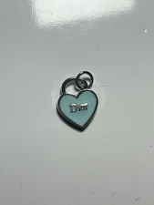 DIOR ZIP PULL charm 14x17MM CREAM, SILVER  tone, LOT  1