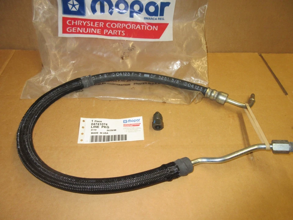 Manguera de presión Mopar 4741074 p/s 1993 1994 Chrysler Concord, LHS, Intrepid Nuevo de Lote Antiguo Foto 3 de 3