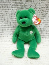 Vtg Erin TY Beanie Baby 1997 Retired Green Irish Bear St. Patrick's Day Tags