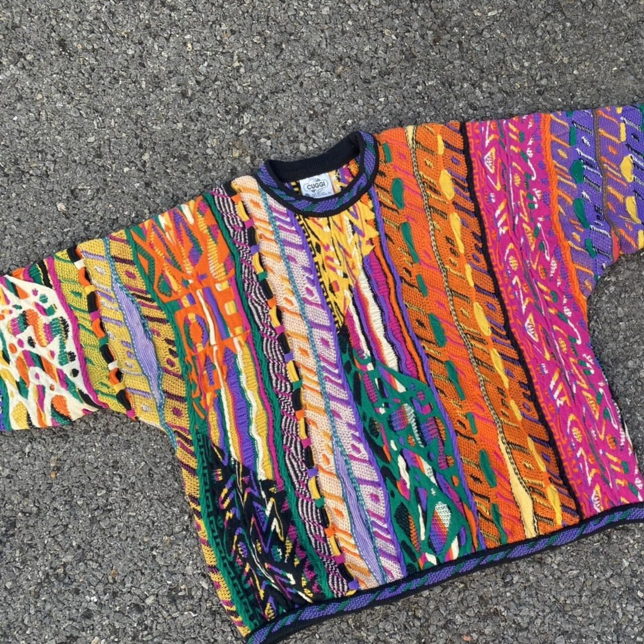 Pull Vintage COOGI Australia 1986 - Taille L - Multicolore - Très Bon état - Pièce Rare