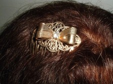 JEWELED VICTORIAN SLIDE BOW HAIR COMB