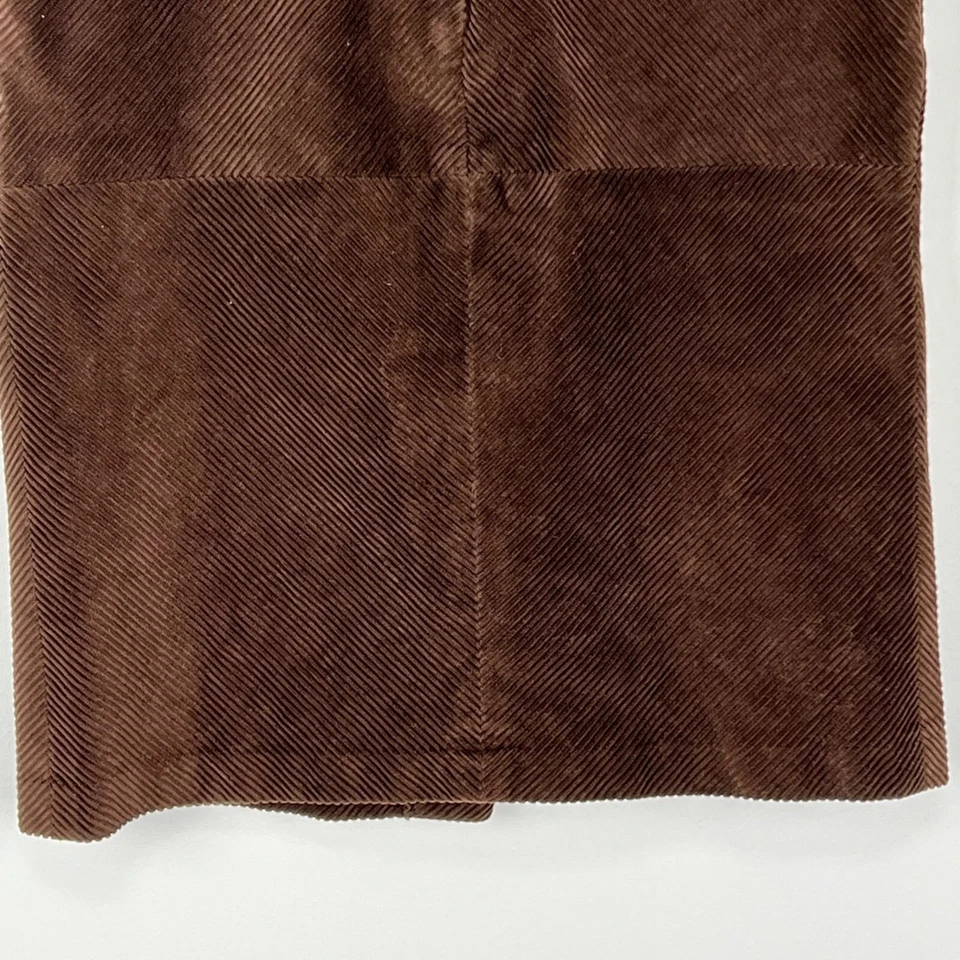 Chaiken 女式棕色灯芯绒铅笔直裙 6 码 — 第 3/4 张图片