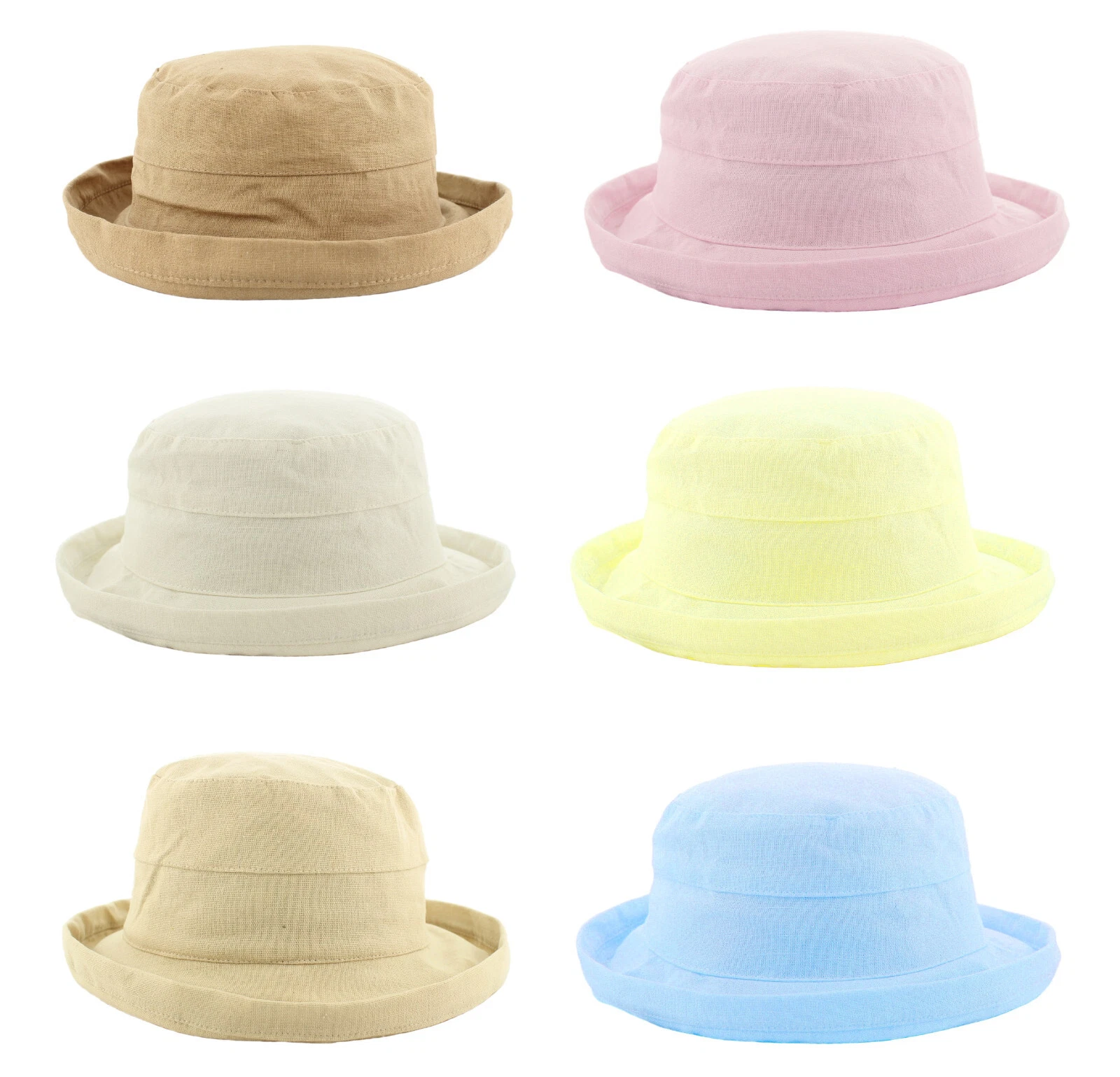 Ladies Summer Linen & Cotton Small Brim Sun Hat Adjustable Size Packable
Opens in a new window or ta
