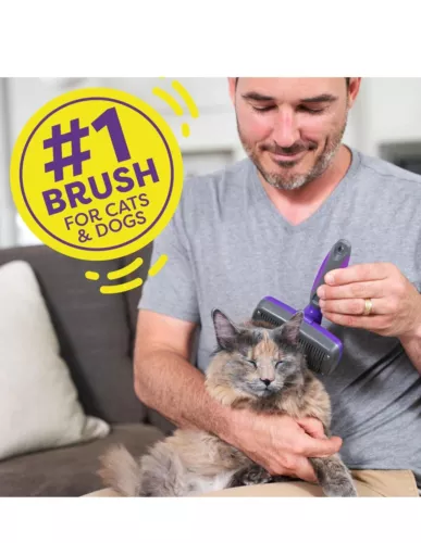 Dog , Cat Brush for Shedding Cat & Dog Grooming Self Cleaning - Picture 6 of 6