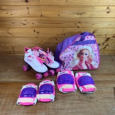 Vintage Girls Barbie Roller Skates - Youth Size 3 - Bag Guards Brookfield