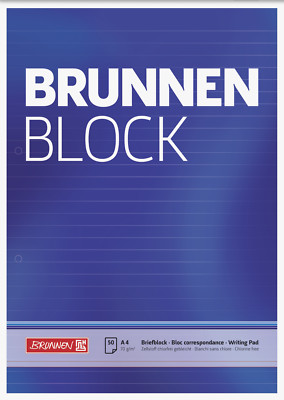 Brunnen Briefblock Schreibblock A4 liniert 50 Blatt 70g/m² 1052757