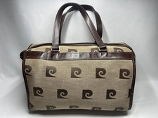 VINTAGE PIERRE CARDIN HANDBAG CANVAS LEATHER MONOGRAM 1970 SPEEDY PURSE GUC VUIT