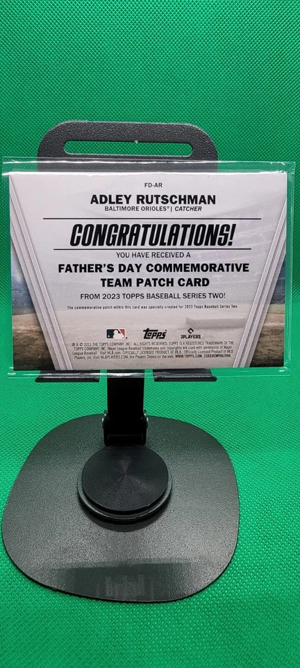 2023 Topps Series 2 Adley Rutschman Fathers Day Relic Blue Parallel FD-AR - Image 2 of 2