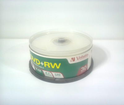 Verbatim #94834 Rewriteable DVD+RW  30 Pack Blank ROM Drive Disks  4.7 GB