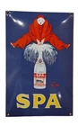 Spa Mineral Water Porcelain Enamel Sign – Vintage Beverage Advertising Belgium
