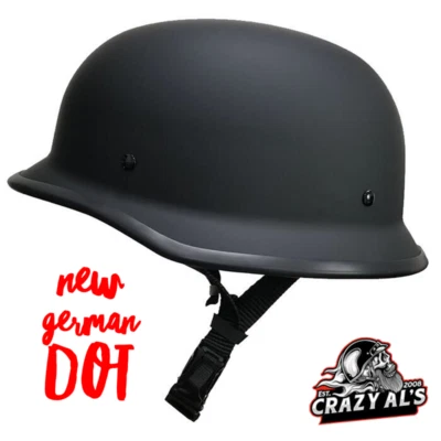 REAL Crazy Al's/ WSB World's Smallest Lightest FLAT BLACK- DOT German Helmet - Image 1 of 4