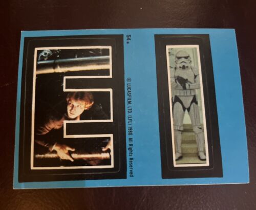1980 Topps Star Wars - L'Impero colpisce indietro adesivo 54 EI Han Stormtrooper. - Foto 1 di 2
