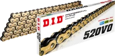 D.I.D. 520 VO Drive Motorcycle Chain 110L Gold/Black Dirtbike Street 520VOG110FB
