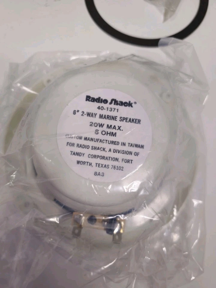 Altavoz marino bidireccional Radio Shack 6 pulgadas para todo tipo de clima #40-1371 stock antiguo caja abierta Foto 3 de 4