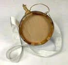 Wood Canteen with Metal Bands and Strap