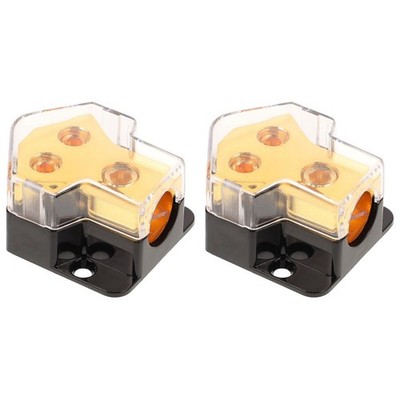  2PCS -Stromverteilungsblock -Autoverstärker Audio -Splitter 1 in 2 Wegen
