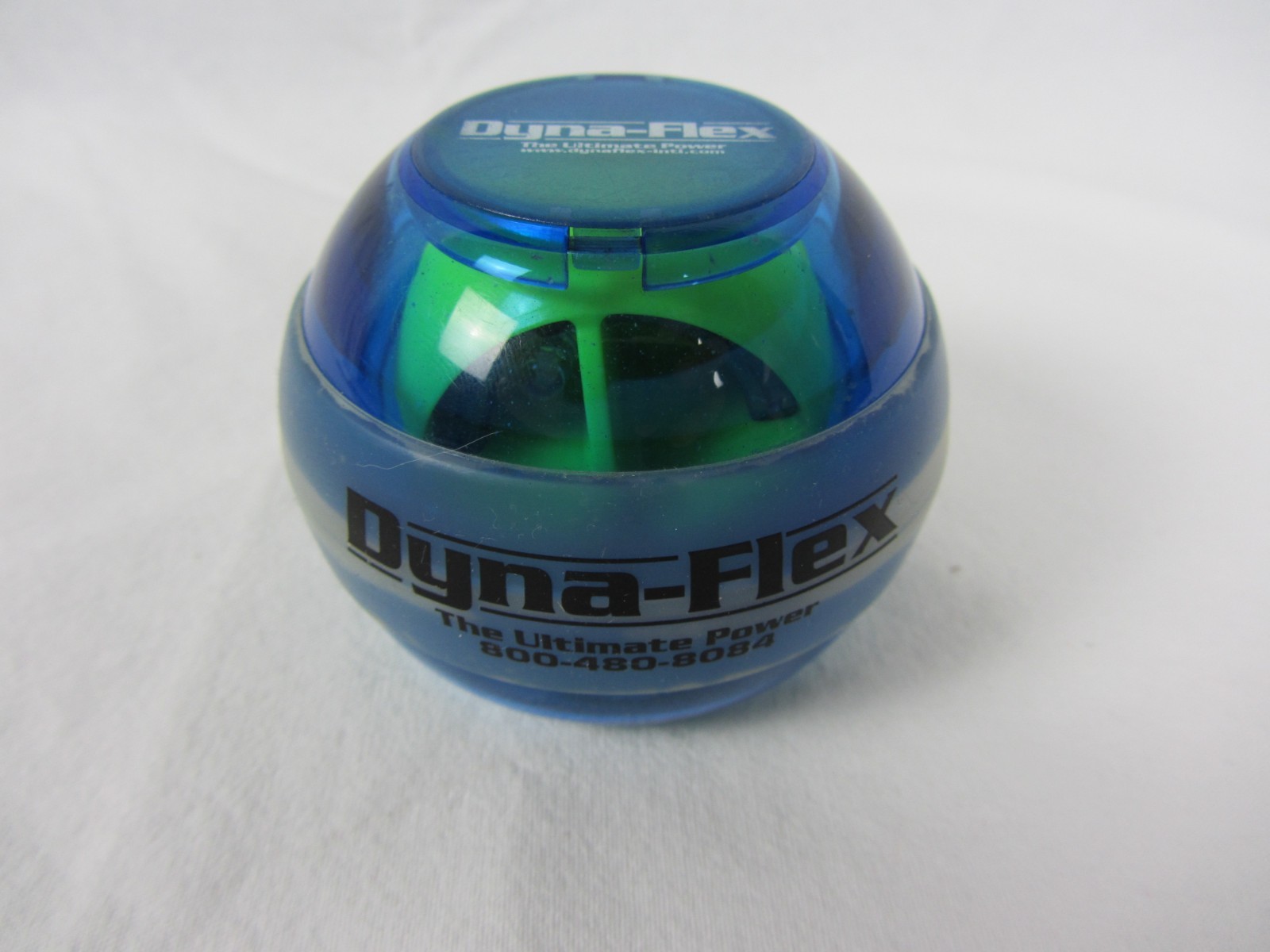 Dyna-Flex Powerball Blue Light Up Gyro Forearm Grip Trainer Tested Works