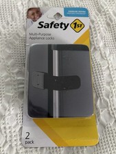NIP Safety 1st Toddler Tested Multi-Purpose Appliance Lock 2-Pk Black