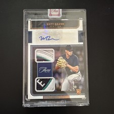 2022 Panini Three and Two Matt Brash /3 RDJA-MB Rookie Patch Auto Mariners