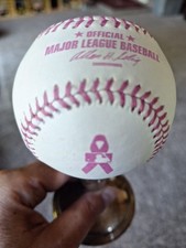 New Rawlings Pink Stitched ROMLB Breast Cancer Ball Mother's Day Baseball In Box