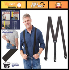 Hidden Suspenders for Men - 3 Point Belt Loop, Comfortable Under Clothes Support