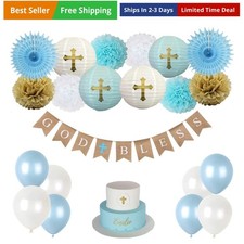 Baptism Decorations for Boys, First Communion Confirmation Decorations, God B...