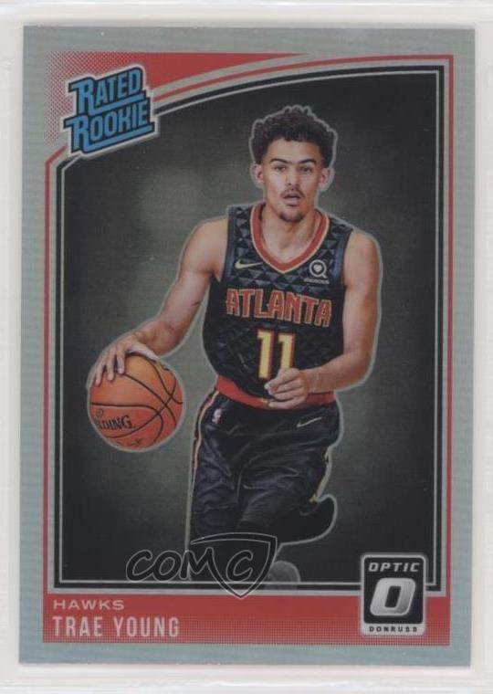 2018-19 Panini Donruss Optic Rated Rookie Holo Prizm Trae Young #198 9m2