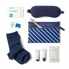 New Sealed 2025 United Airlines Brooks Brothers Amenity Travel Kit Blue Bag