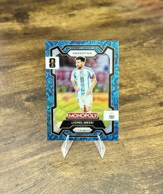 2026 Panini Prizm Monopoly FIFA World Cup Lionel Messi Blue Wave 