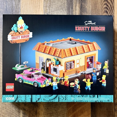 #ad Lego ICONS The Simpsons Krusty Burger 10352 NIB 1635 Piece Building Set $199.99