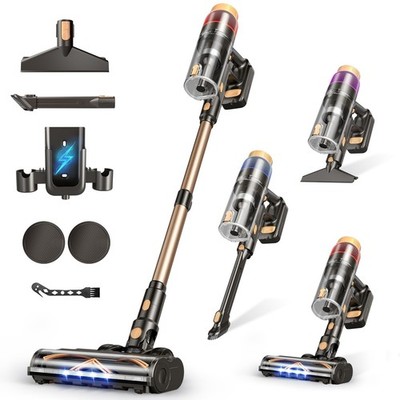 VBUOO Cordless Vacuum Cleaner, 580W 48KPA 70 Mins Vacuum Cleaners for Home