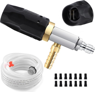 #ad Adjustable Pressure Washer Long Range Nozzle 4 4.5 GPM with 45 FT Braid Hose $192.84