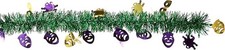 amscan Mardi Gras Mask Tinsel Garland Party Decoration, Foil, 15'. Decoration, M